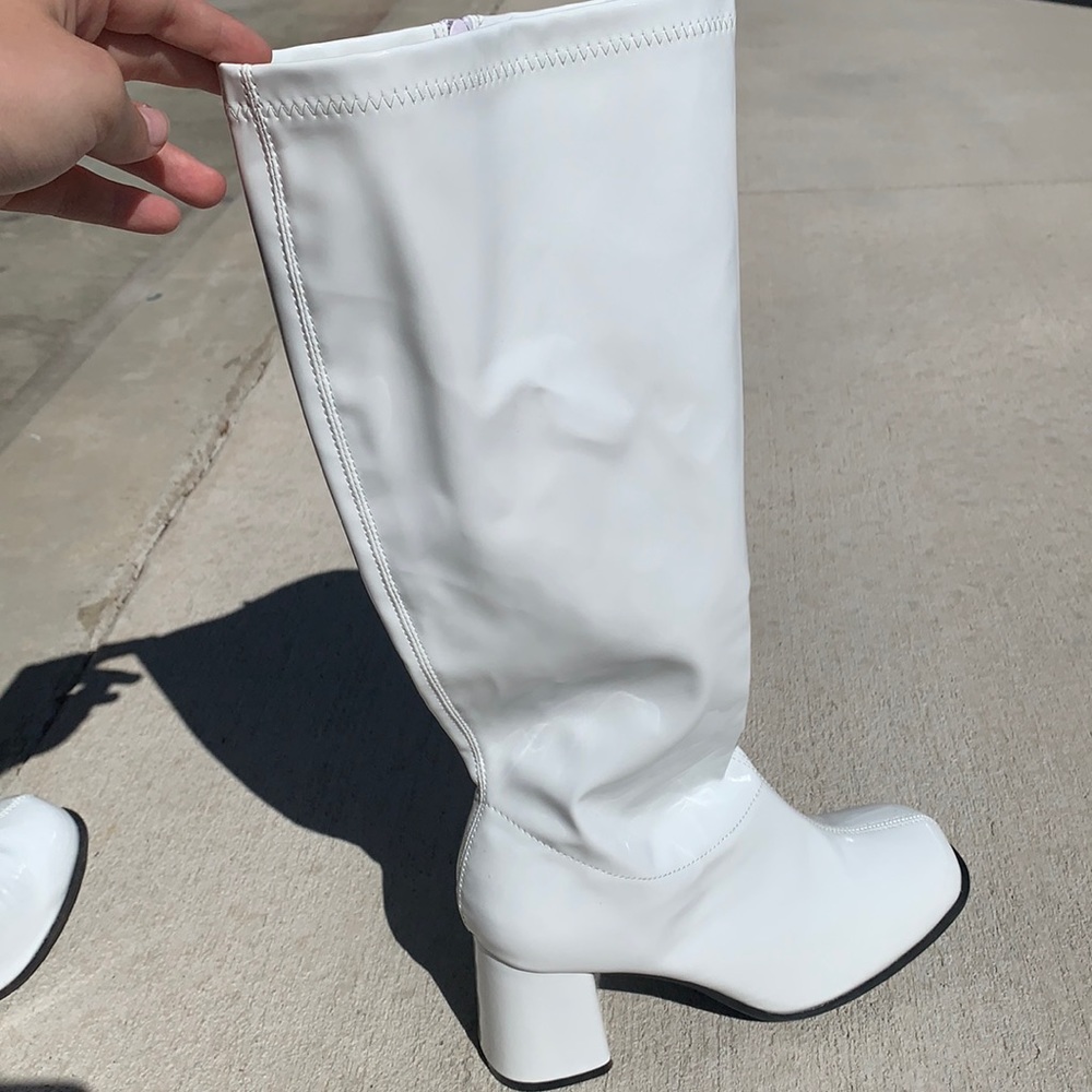 Women’s White Go-Go Boot